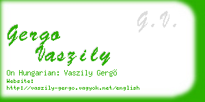 gergo vaszily business card