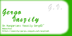 gergo vaszily business card